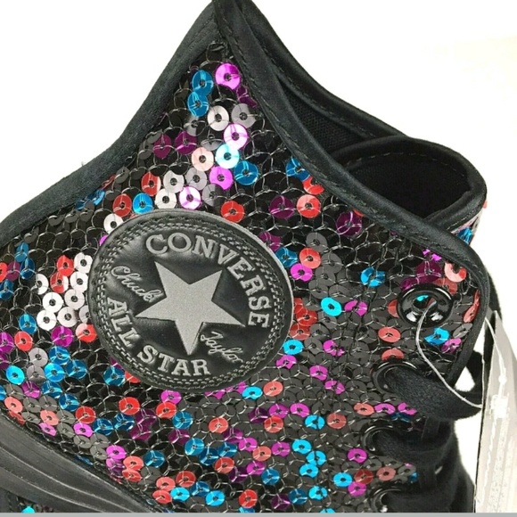Converse Chuck Taylor Sequined Shoes Ladies 7M - Picture 5 of 8